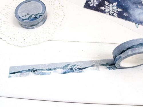 Blue Winter Biodegradable Washi Tape
