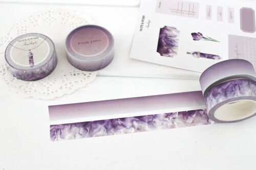 Purple Amethyst Washi Tape Set, Pastel Ombre Washi Tape Set, Note & Wish Washi Set