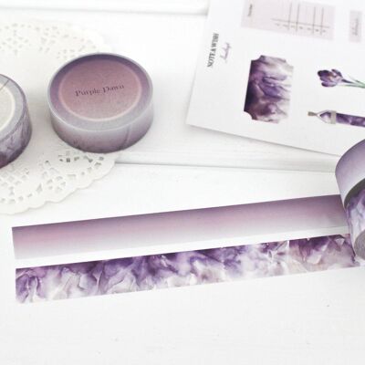 Purple Amethyst Washi Tape Set, Pastel Ombre Washi Tape Set, Note & Wish Washi Set