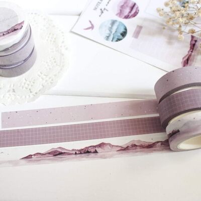 Mountain Reflection Washi Tape Set, Note & Wish Washi