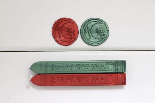 Pearlescent Pastel Sealing Sealing Wax with wick, Note & Wish Sealing Wax - 4. Scarlet