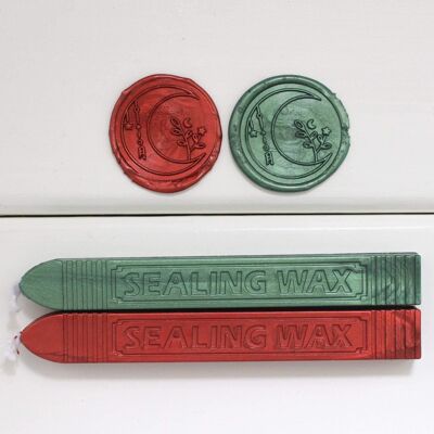 Pearlescent Pastel Sealing Sealing Wax with wick, Note & Wish Sealing Wax - 4. Scarlet