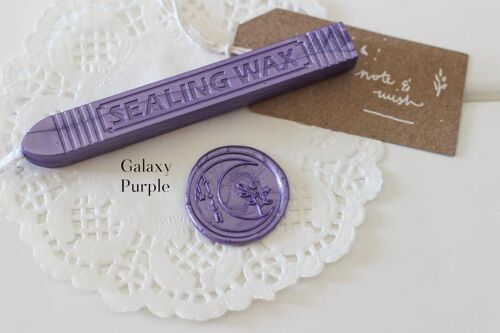 Pearlescent Pastel Sealing Sealing Wax with wick, Note & Wish Sealing Wax - 5. Galaxy Purple