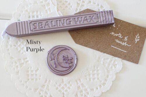 Pearlescent Pastel Sealing Sealing Wax with wick, Note & Wish Sealing Wax - 6. Misty Purple