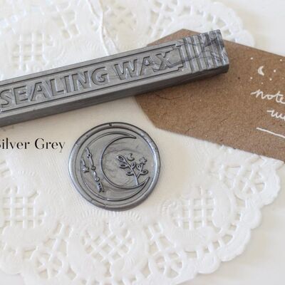 Pearlescent Pastel Sealing Sealing Wax with wick, Note & Wish Sealing Wax - 8. Silver Grey