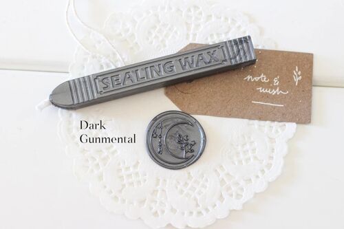 Pearlescent Pastel Sealing Sealing Wax with wick, Note & Wish Sealing Wax - 9. Dark Gunmetal