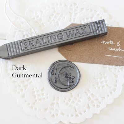 Pearlescent Pastel Sealing Sealing Wax with wick, Note & Wish Sealing Wax - 9. Dark Gunmetal