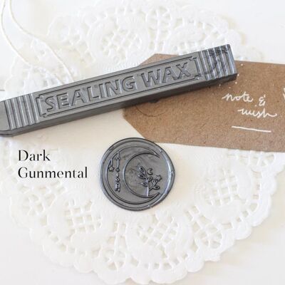 Pearlescent Pastel Sealing Sealing Wax with wick, Note & Wish Sealing Wax - 9. Dark Gunmetal