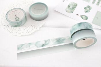 Jade Washi Tape Set, Pastel Ombre Washi Tape Set, Note & Wish Washi 1