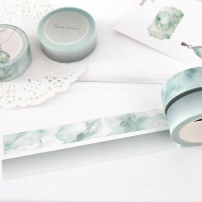 Jade Washi Tape Set, Pastel Ombre Washi Tape Set, Note & Wish Washi