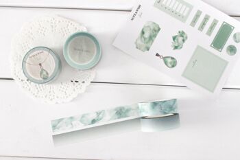 Jade Washi Tape Set, Pastel Ombre Washi Tape Set, Note & Wish Washi 3