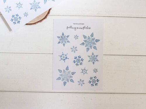 Falling Snowflake Stickers