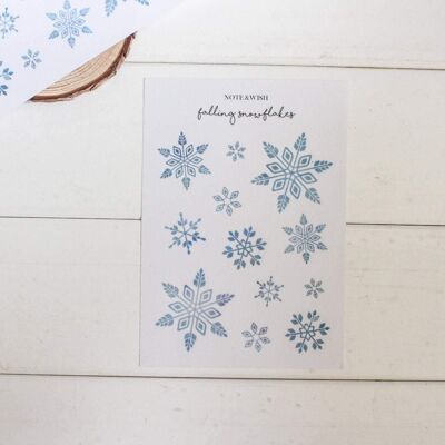 Falling Snowflake Stickers