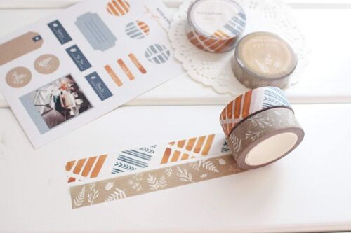 Cosy Washi Tape Set, Note & Wish Washi Tape Set