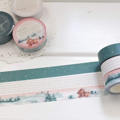 Evergreen Views Washi Tape Set, Note & Wish Washi