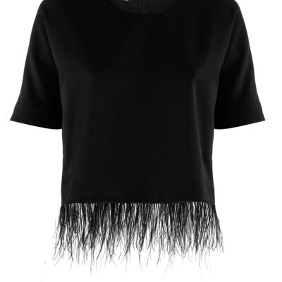 Alissa - T-shirt con piume removibili