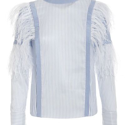 Astrit - blouse with removable feathers