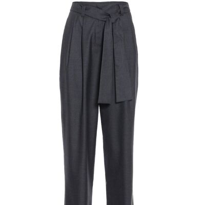 Carolin - pleated trousers made of a wool-silk mix