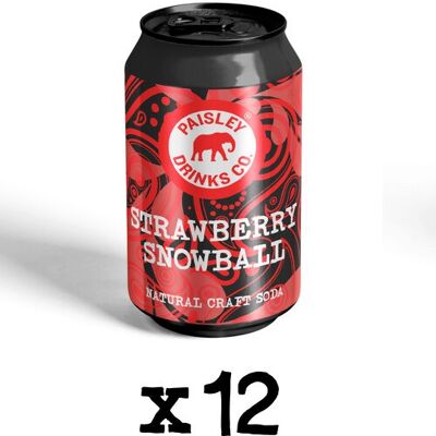 Soda boule de neige à la fraise