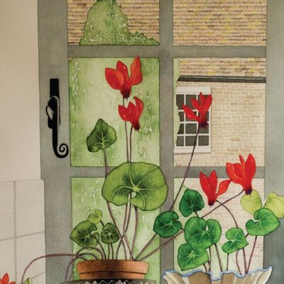 Cyclamen Window II, Vera Rosenbury
