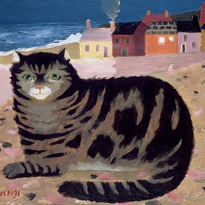 Cat on a Cornish Beach, Mary Fedden