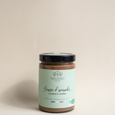 Organic whole and roasted almond butter