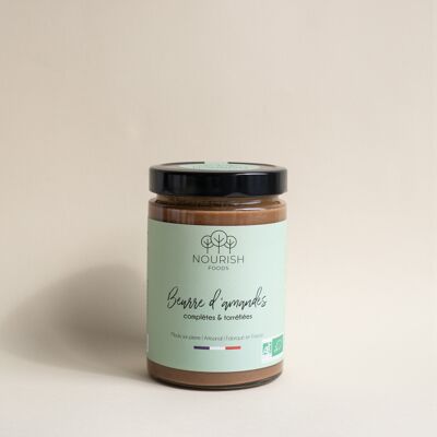 Organic whole and roasted almond butter