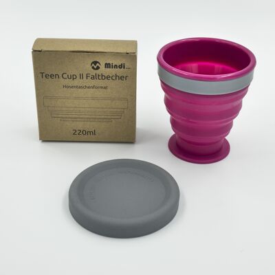 "Teencup" folding cup, red