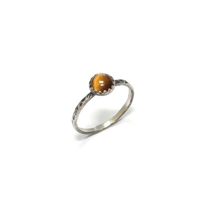 Anello Axé Occhio di Tigre Argento 925