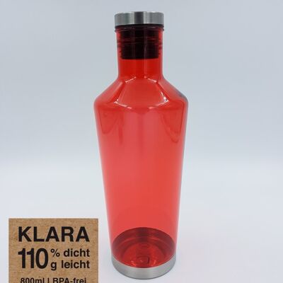 Bouteille d'eau "Klara", 800 ml, rouge