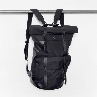 Ronan Rolltop Laptop Backpack - black