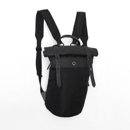Rori Mid Rolltop Laptop Backpack - black