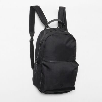 Logan Zip Top Backpack - Black