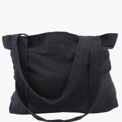 Linen shopper black | handbag | women's bags | backpack | diaper bag