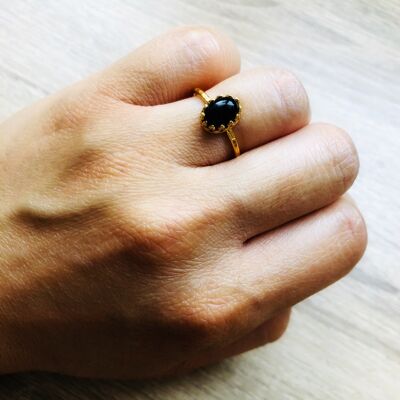 Margaux Onyx Gold Ring