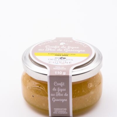 Folies Foie Gras 110g , confit de figue au Floc de Gascogne à savourer avec le foie gras