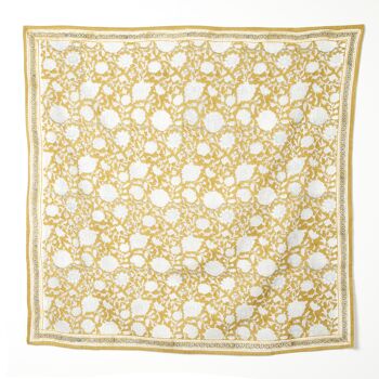 Foulard imprimé “fleurs indiennes” Tupia Absynthe 2