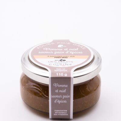 Folies Foie Gras 110g, apple and honey gingerbread flavor to savor with foie gras