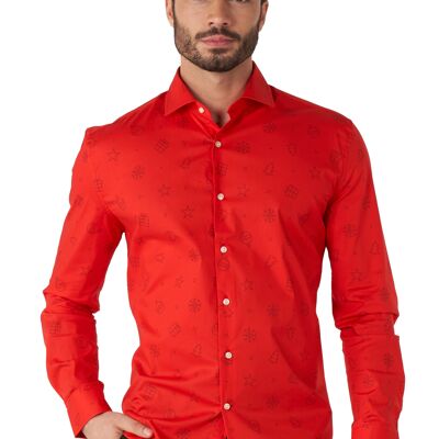 SHIRT LS Christmas Icons Red