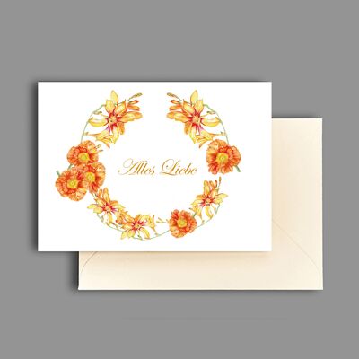 Greeting card with text "ALL LOVE"