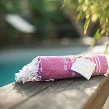 Fouta bio fuchsia 3