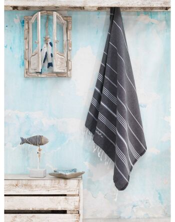 Fouta bio anthracite 2