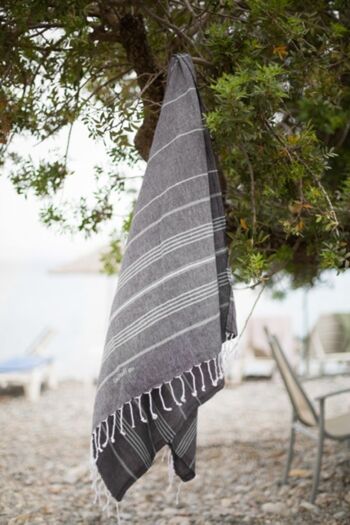 Fouta bio anthracite 3