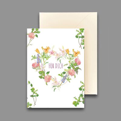Greeting card with text "FOR YOU"