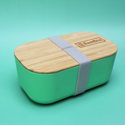 Microwaveable Bamboo Lunch Box (1.1L) - Green