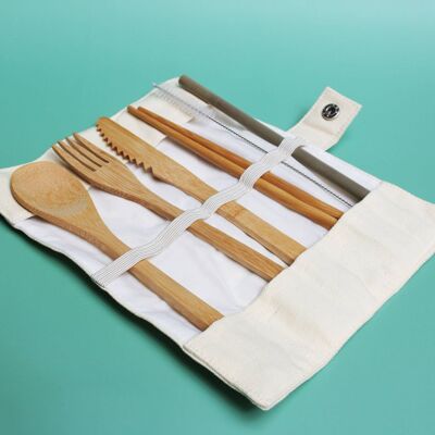 Bamboo Cutlery Set__White