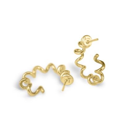 SWIRLS OF ATLANTERRA / Hoop S / Gold-plated Silver