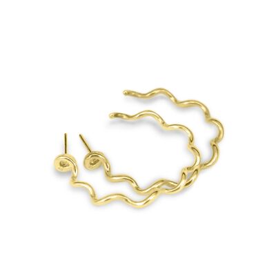 REMOLINOS DE ATLANTERRA  / Hoop M / Gold-plated Silver