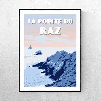 Affiche LA POINTE DU RAZ - Bleu