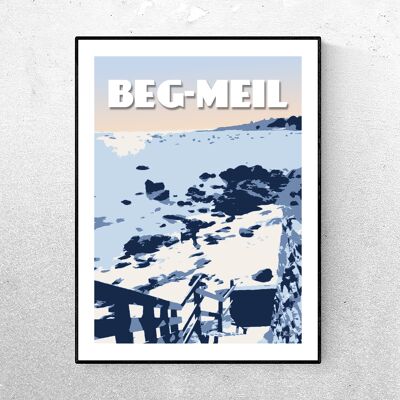 Affiche CRIQUE DE BEG-MEIL - Bleu